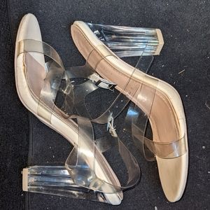 Perspex heel shoes